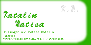 katalin matisa business card